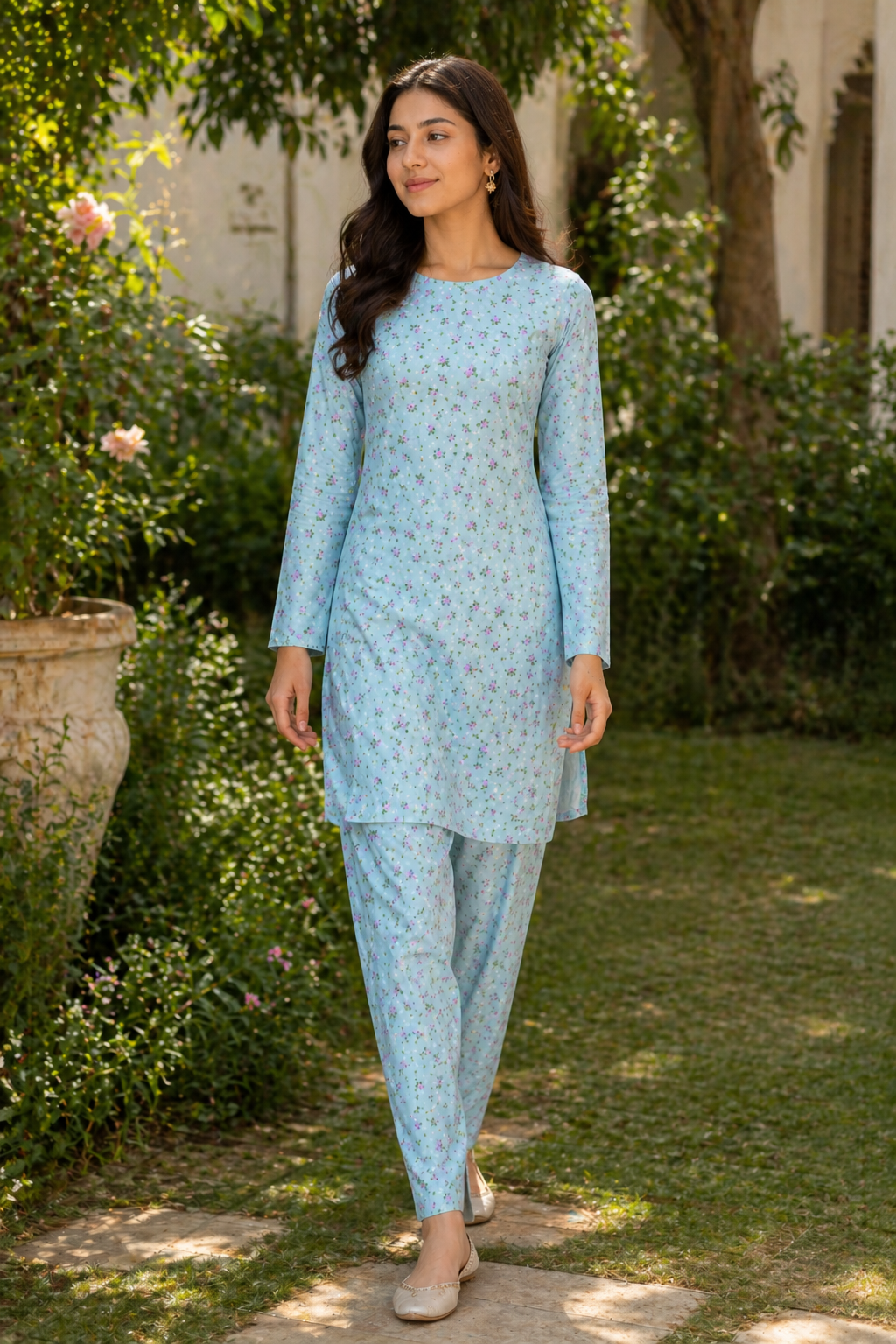 2PC Camric Cotton Suit – Imported Thailand (Unstitched)