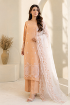 Edenrobe Premium Embroidered 3 Piece