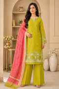 Edenrobe Premium Embroidered 3 Piece