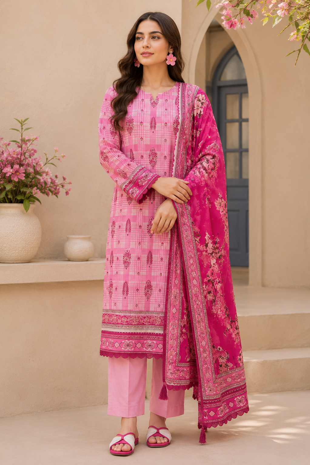 Elaya Premium 3 Piece Unstitched Lawn Suit