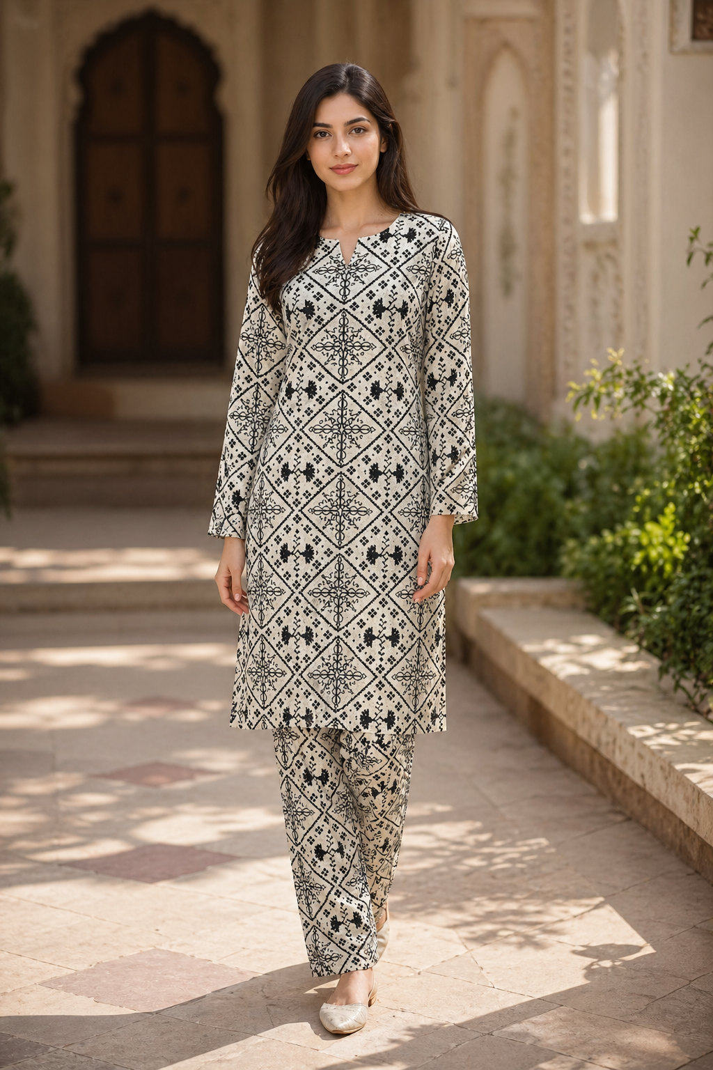 2PC Camric Cotton Suit – Imported Thailand (Unstitched)