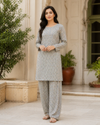 2PC Camric Cotton Suit – Imported Thailand (Unstitched)