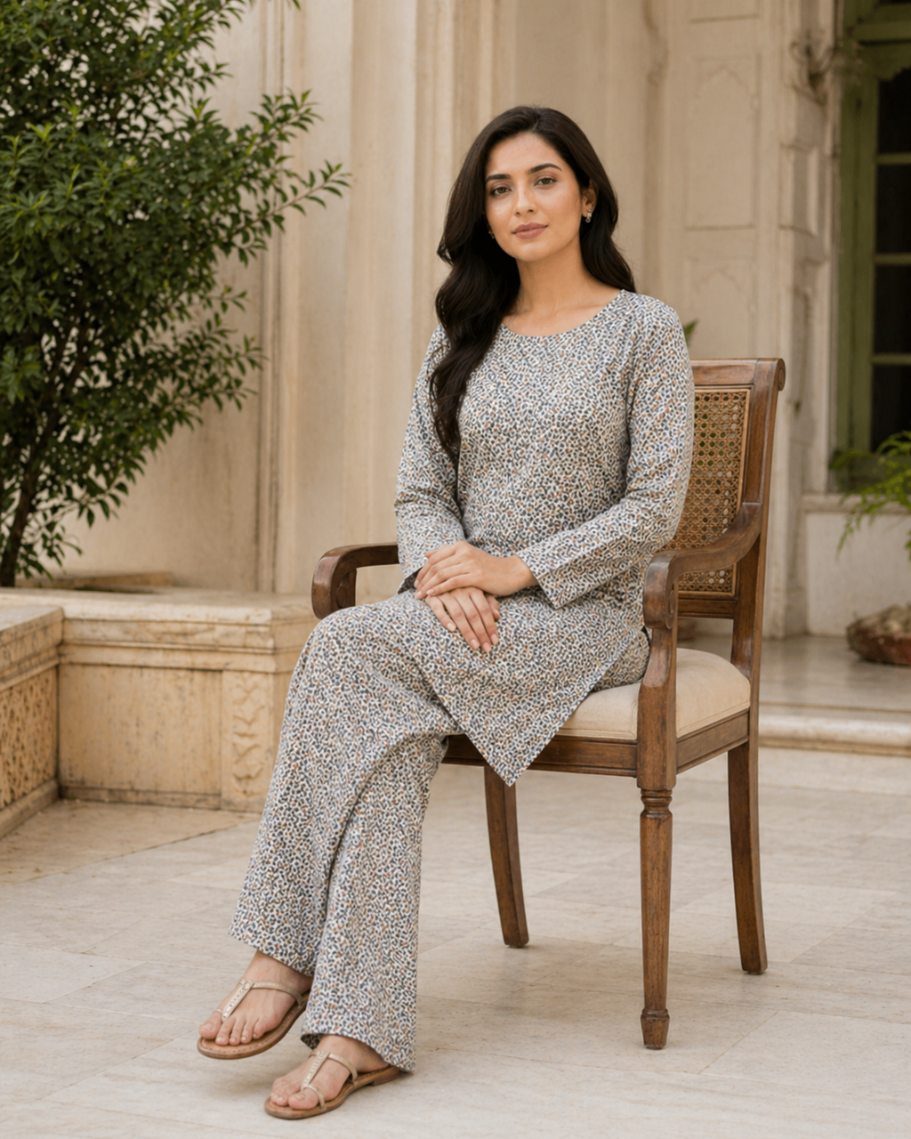 2PC Camric Cotton Suit – Imported Thailand (Unstitched)