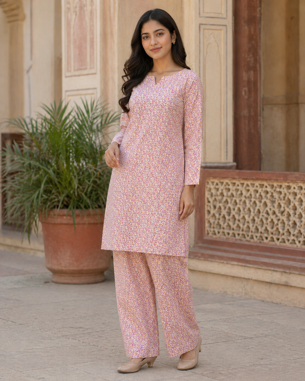 2PC Camric Cotton Suit – Imported Thailand (Unstitched)