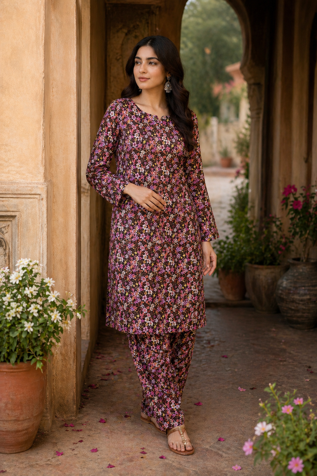 2PC Camric Cotton Suit – Imported Thailand (Unstitched)