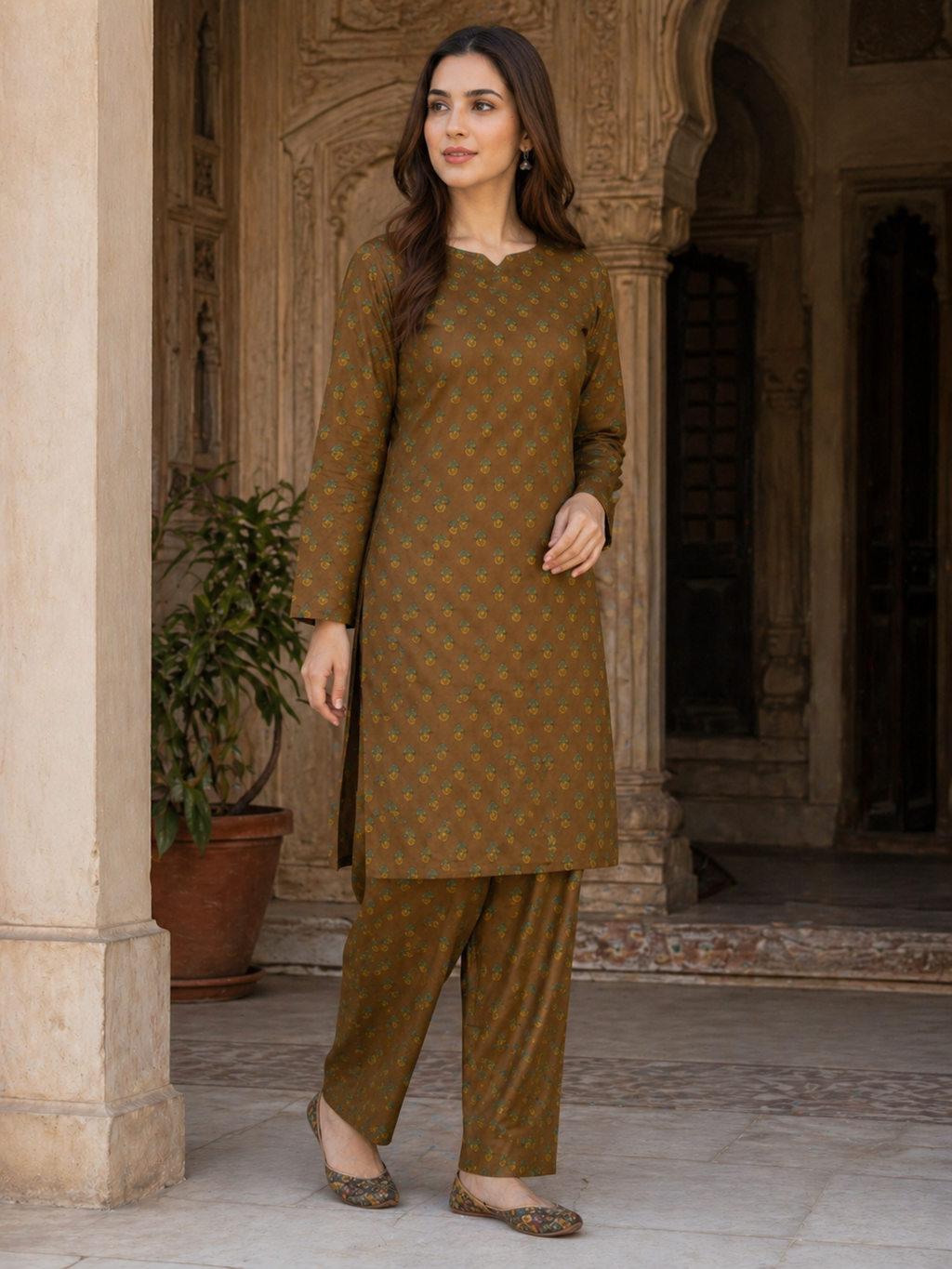 2PC Camric Cotton Suit – Imported Thailand (Unstitched)