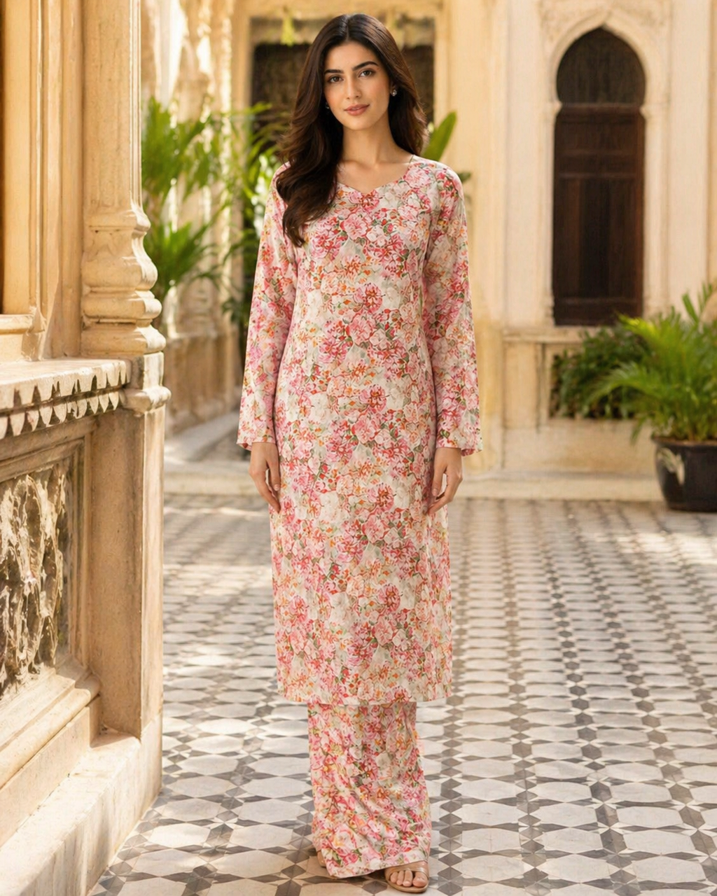 2PC Camric Cotton Suit – Imported Thailand (Unstitched)
