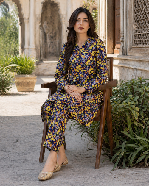 2PC Camric Cotton Suit – Imported Thailand (Unstitched)