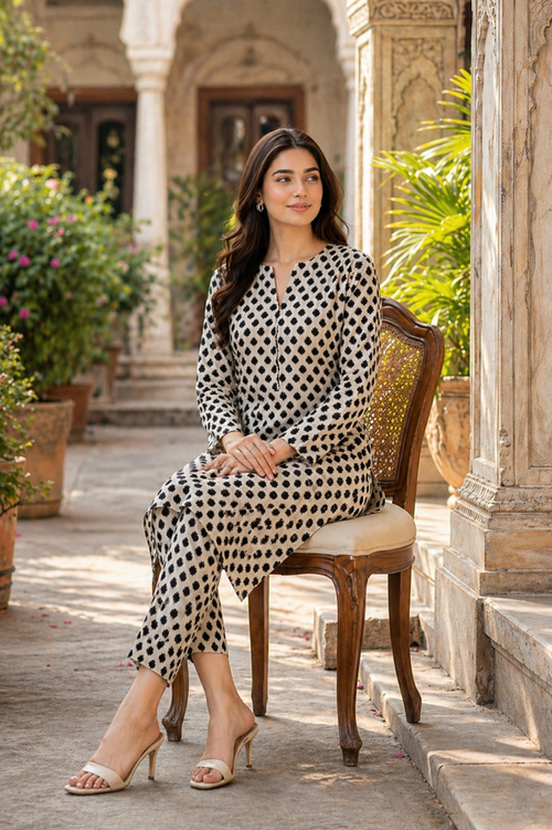 2PC ETHNC Lawn Suit – Imported(Unstitched)