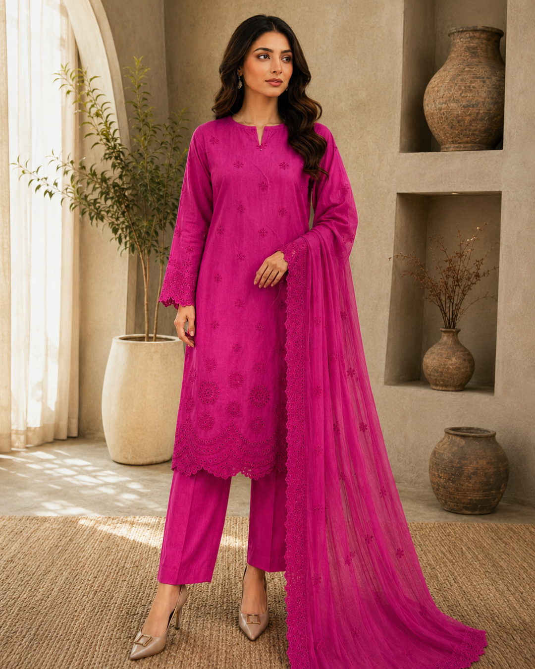 3-Piece Embroidered Lawn Suit