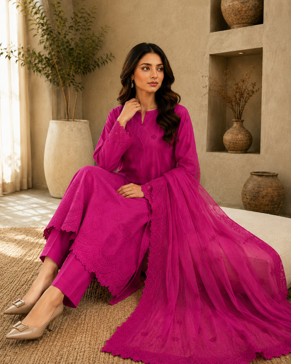 3-Piece Embroidered Lawn Suit