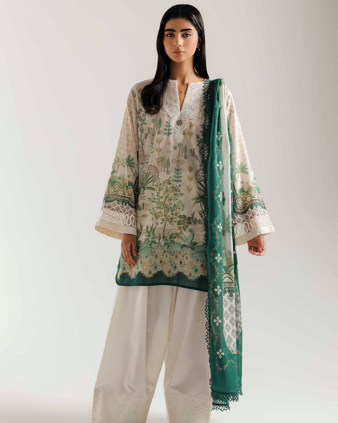 ETHNC PRINTED 3-PIECE SUIT