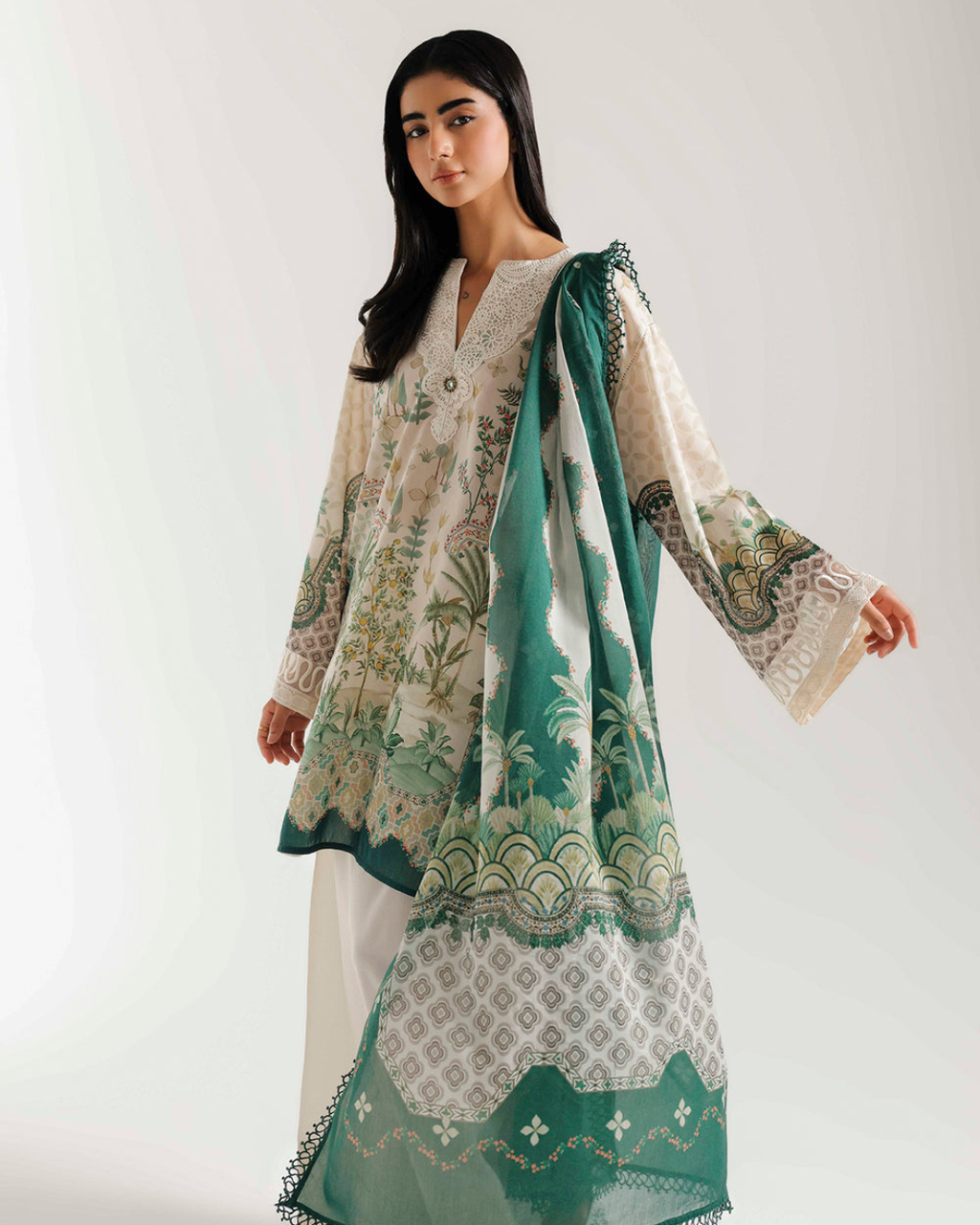 ETHNC PRINTED 3-PIECE SUIT