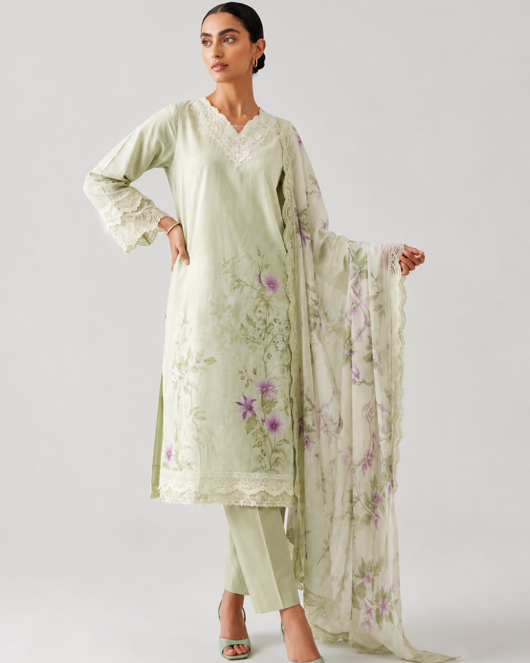 Nishat Digital Printed Lawn 3piece Collection