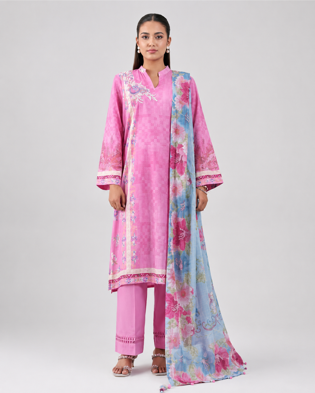 Nishat Digital Printed Lawn 3piece  Collection