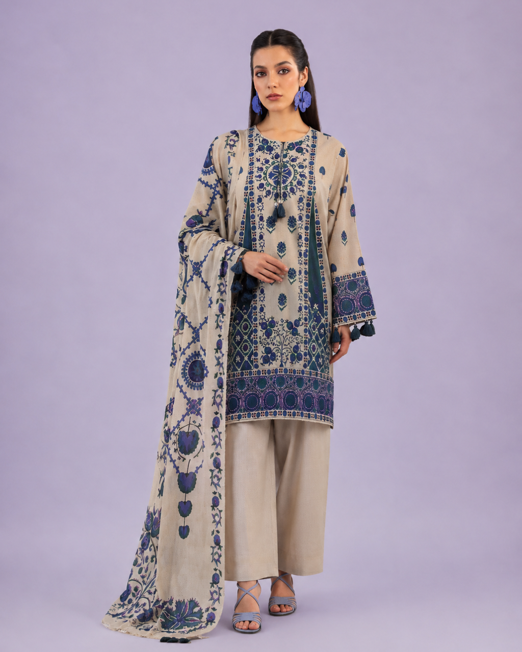 3- Piece Digital Printed Lawn Suit