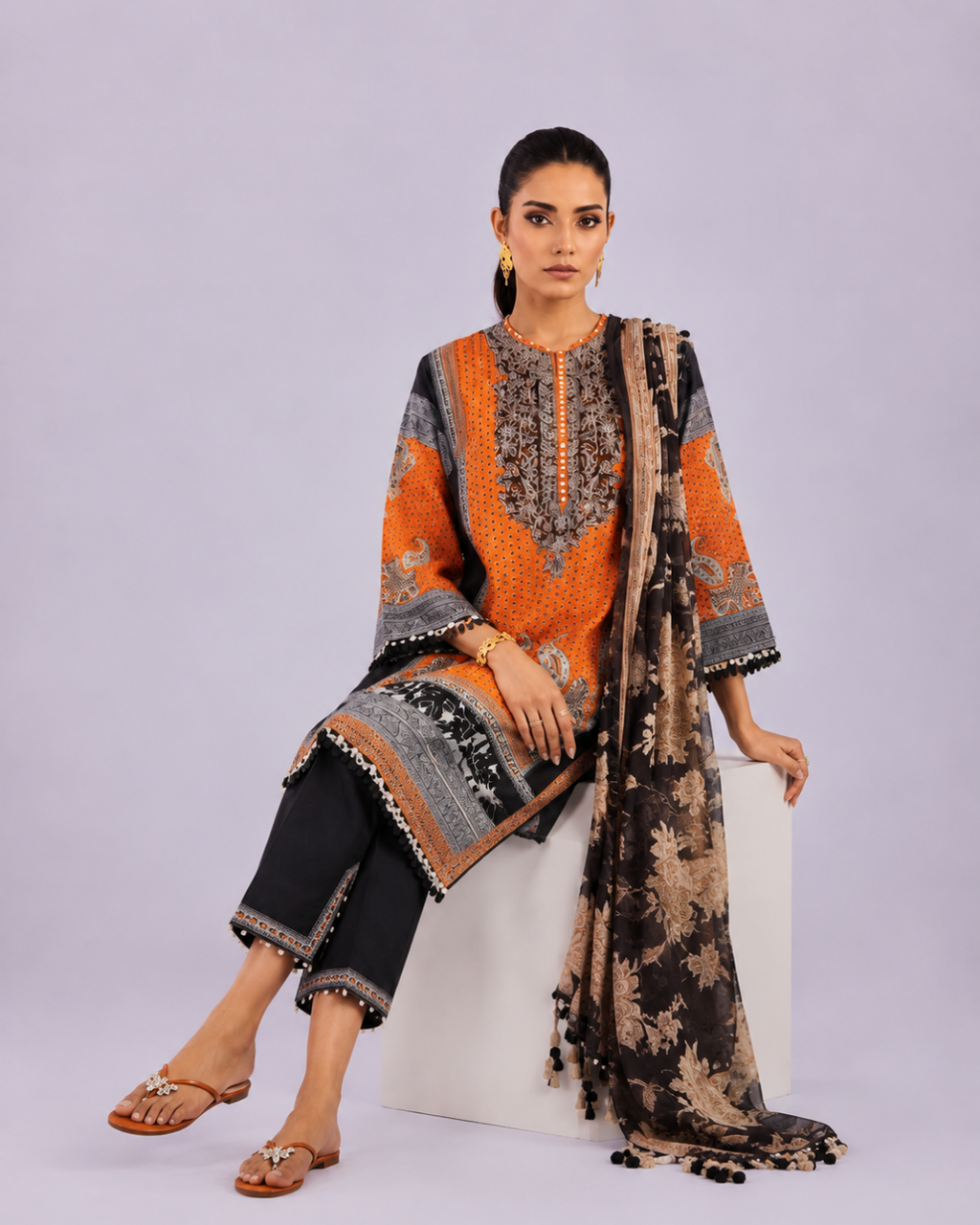 3- Piece Digital Printed Lawn Suit