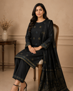 Imported Glossy 3 Piece Unstitched Women's Suit