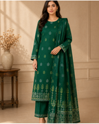 Imported Glossy 3 Piece Unstitched Women's Suit