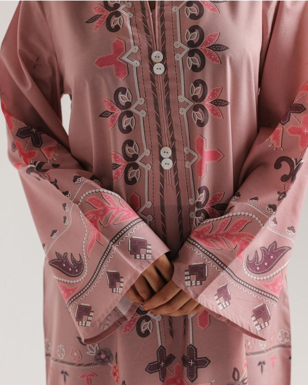 Original Ethnic Printed Kaftan – Unstitched