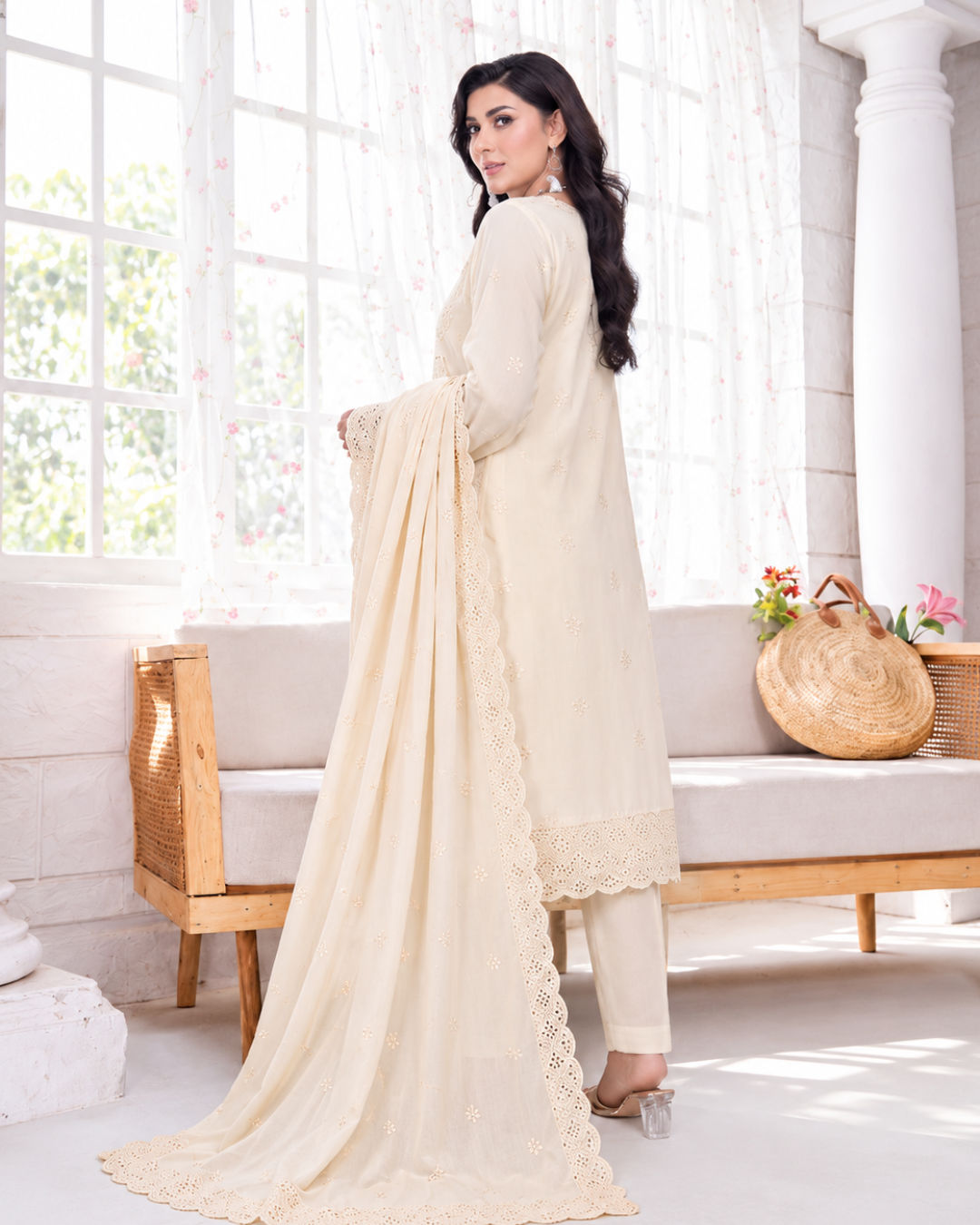 Embroidered 3- piece suit