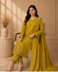 Imported Glossy 3 Piece Unstitched Women's Suit