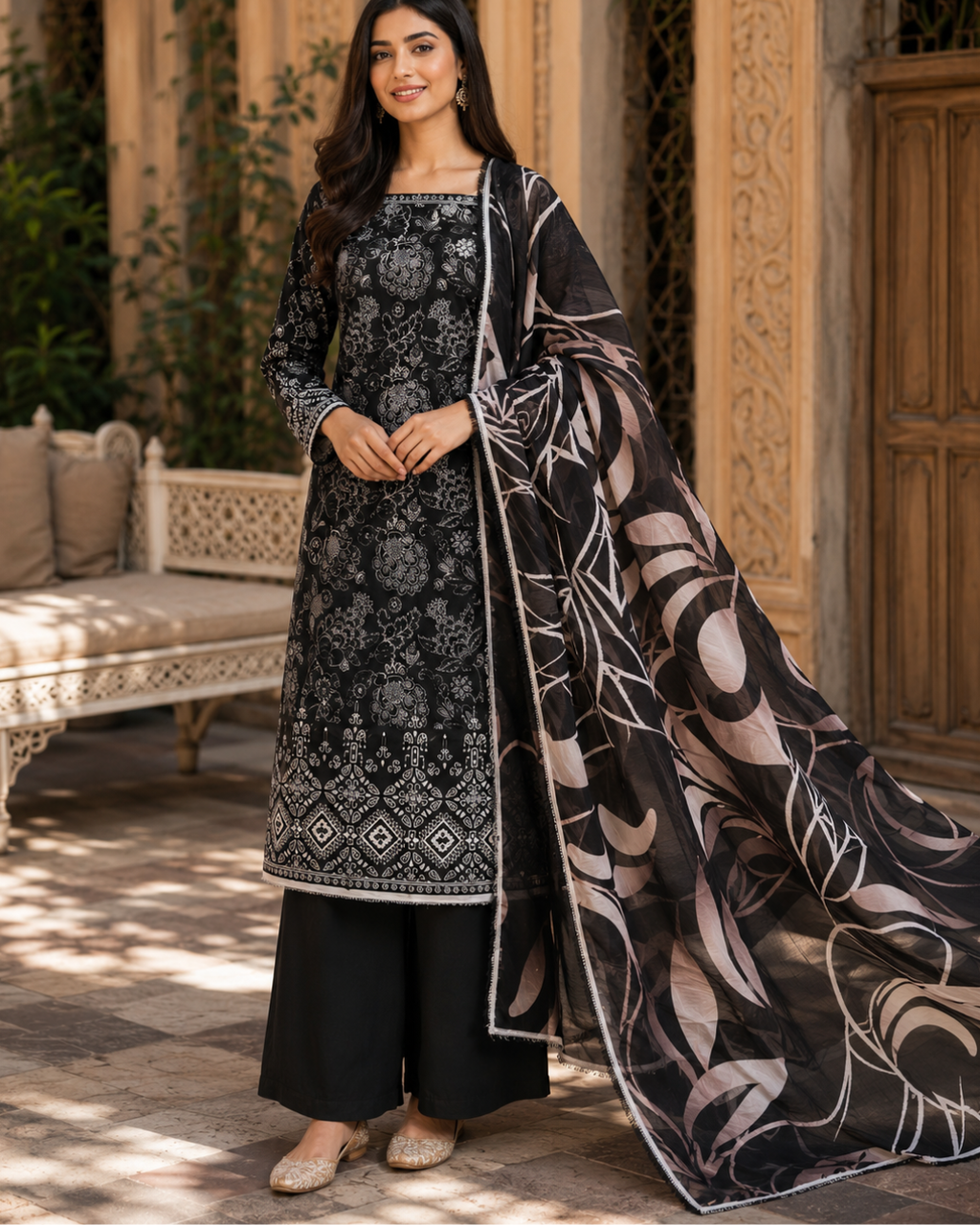 Printed Lawn Unstitched 3 Piece Suit