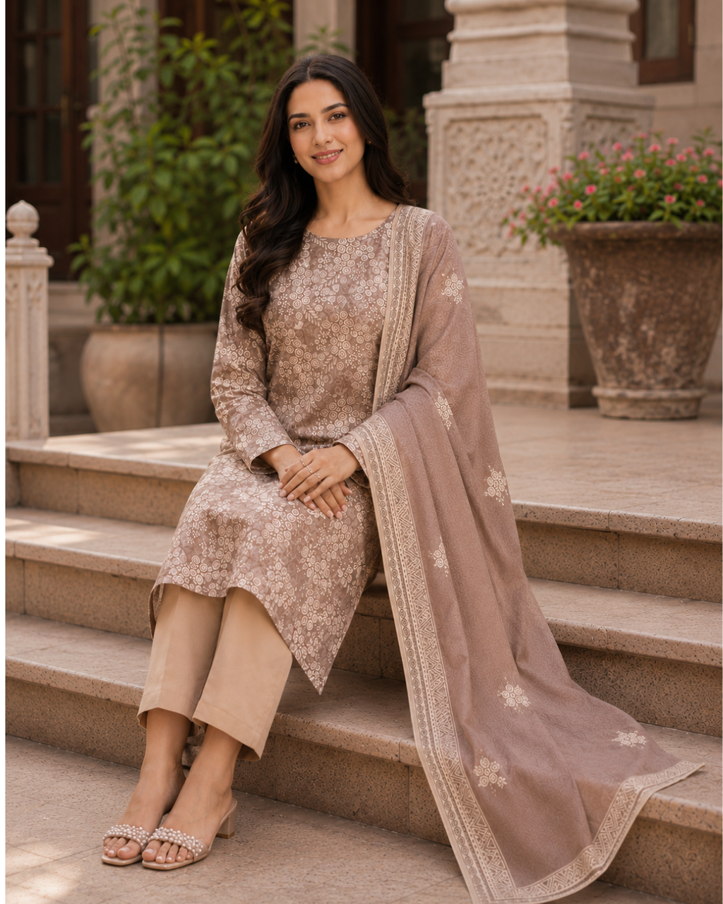 Printed Lawn Unstitched 3 Piece Suit
