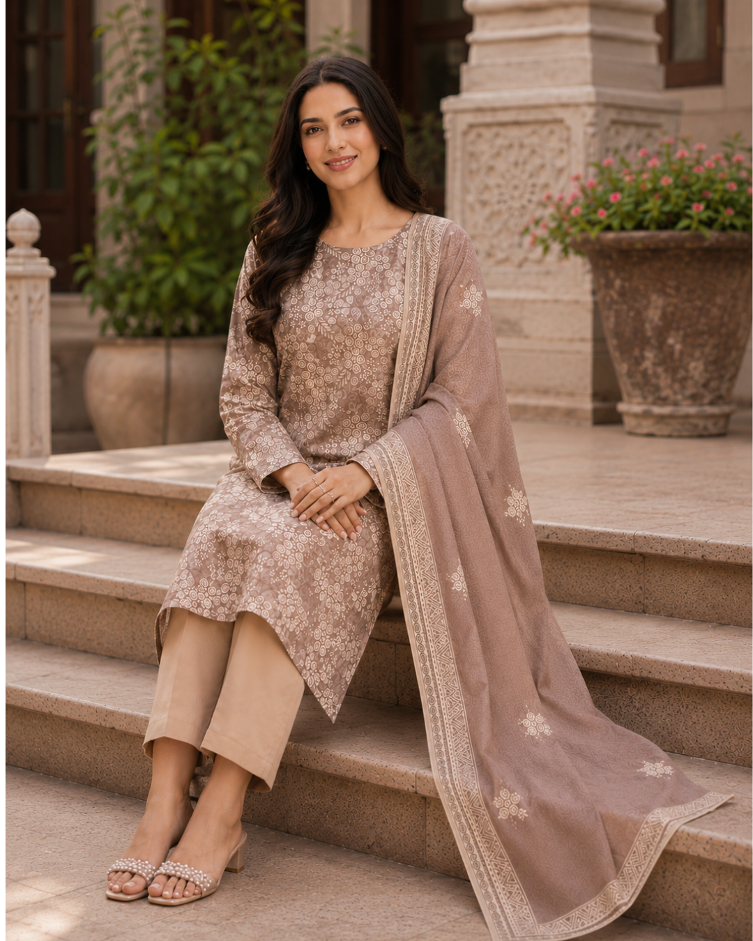 Printed Lawn Unstitched 3 Piece Suit
